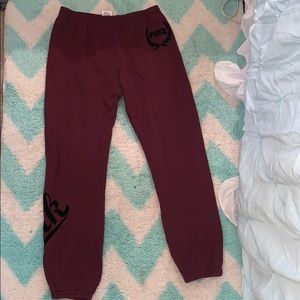 VS pink Maroon jogger sweatpants